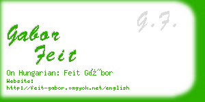 gabor feit business card